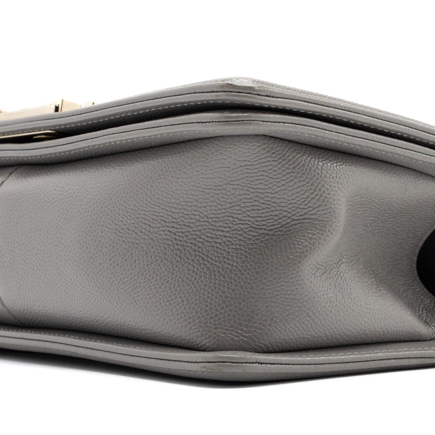 Chanel Medium Boy Bag Caviar Light Grey L