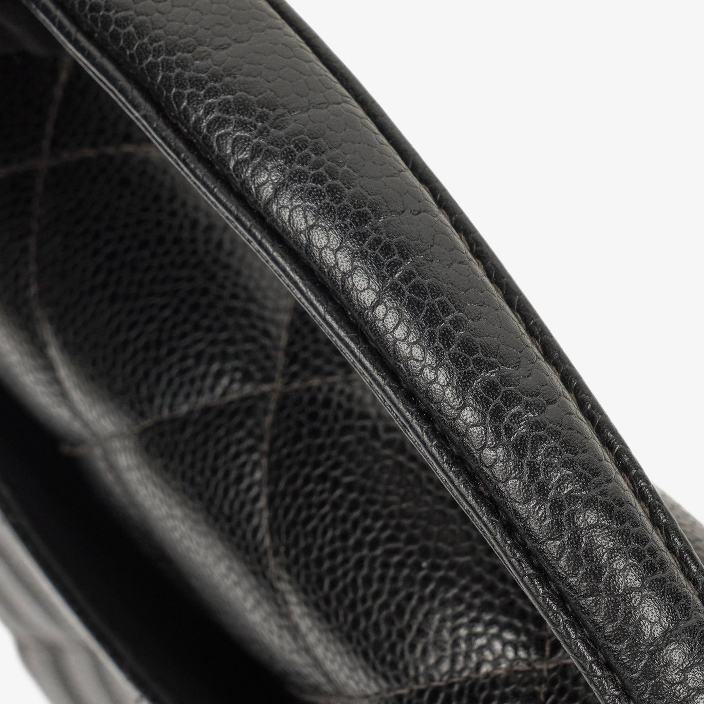Chanel CC Maxi Logo Black Caviar Leather Briefcase