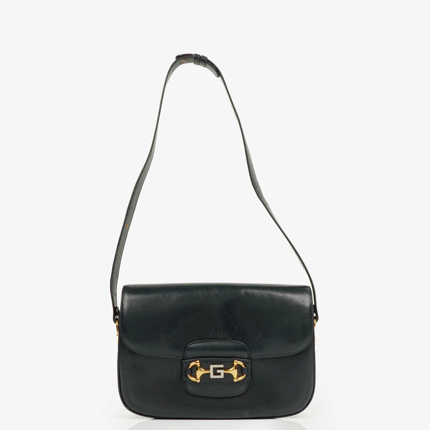 Gucci Navy Horsebit 1955 Shoulder Bag