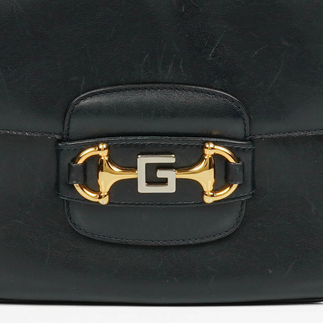 Gucci Navy Horsebit 1955 Shoulder Bag
