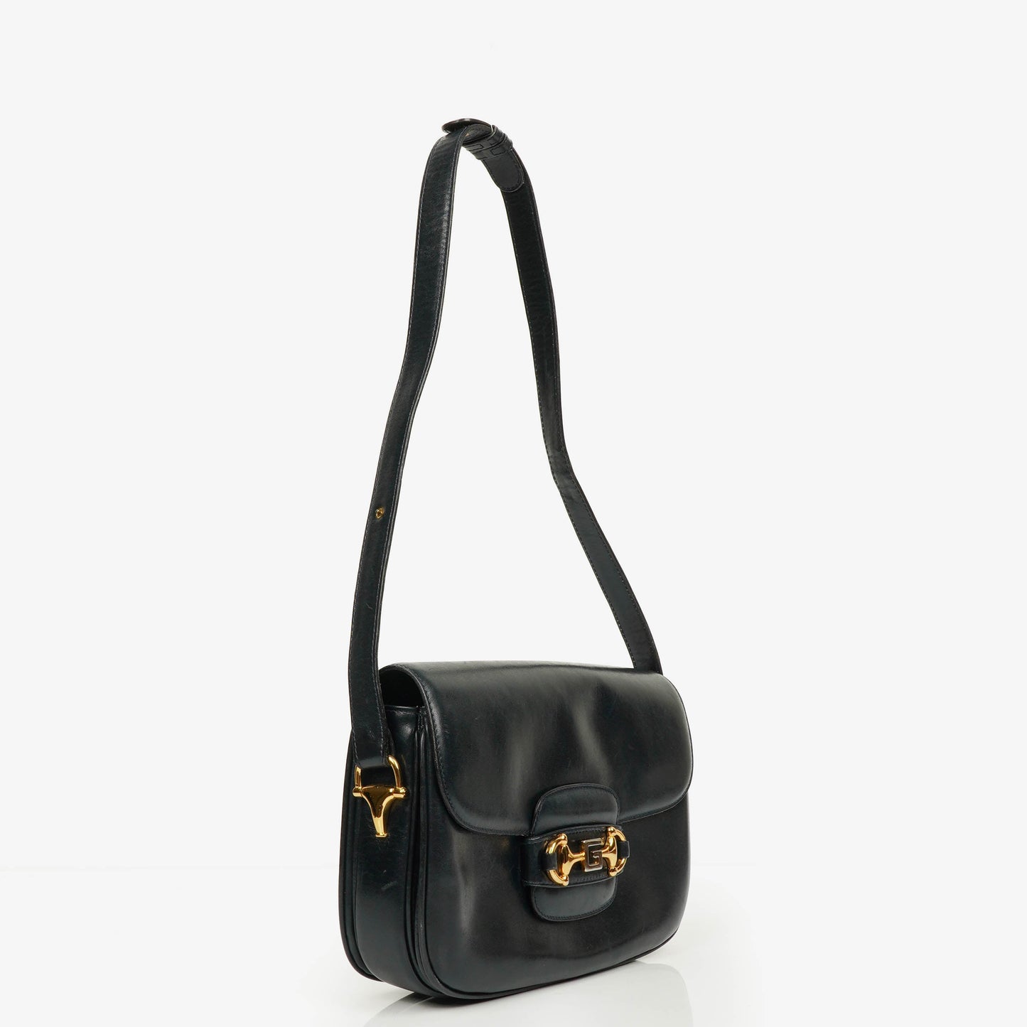 Gucci Navy Horsebit 1955 Shoulder Bag