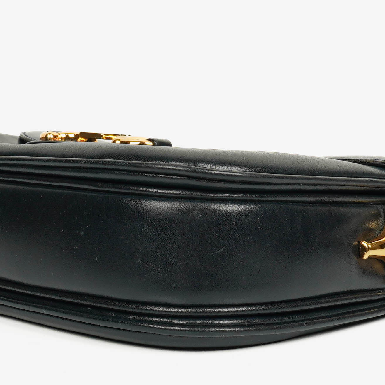 Gucci Navy Horsebit 1955 Shoulder Bag