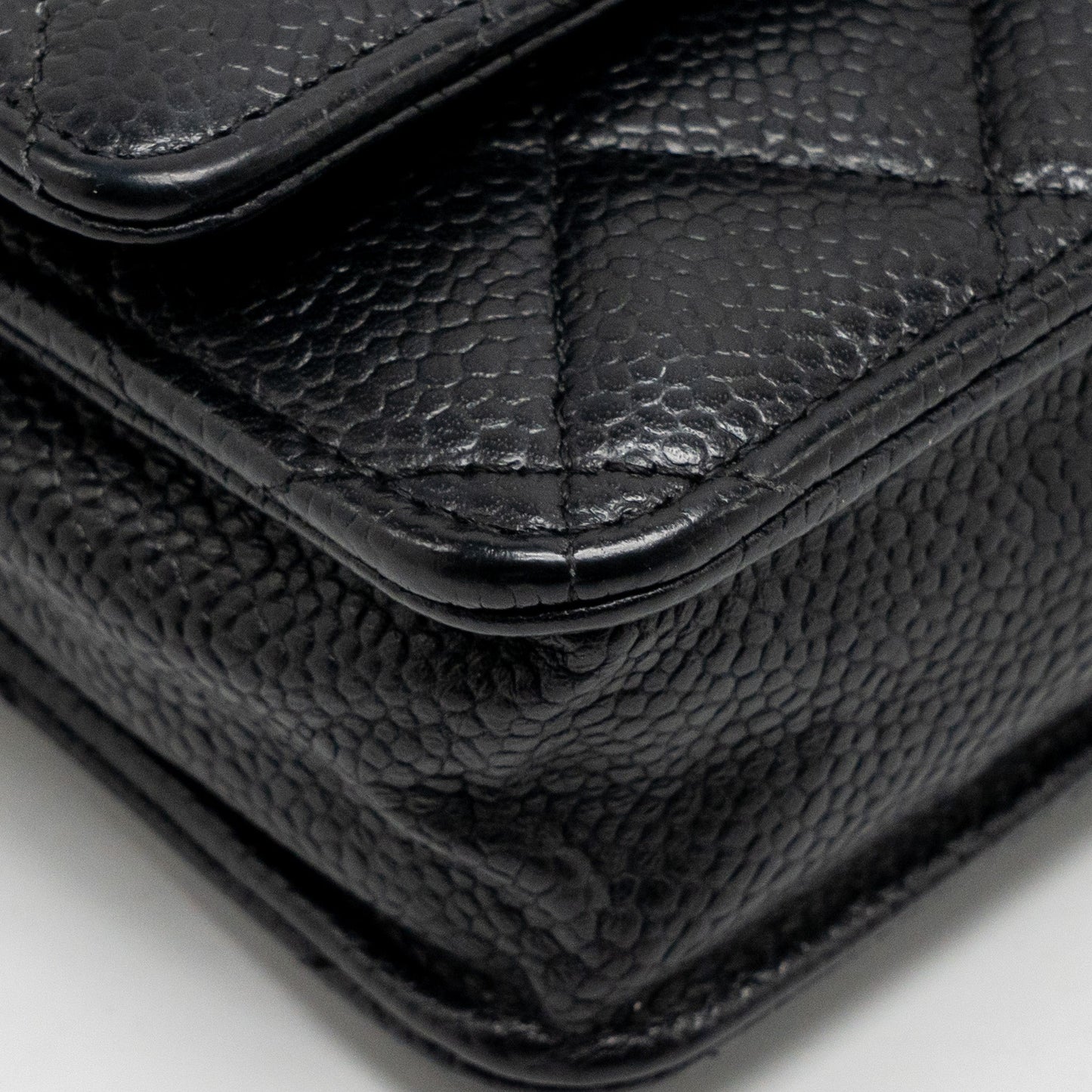 Chanel Classic wallet on chain caviar Black