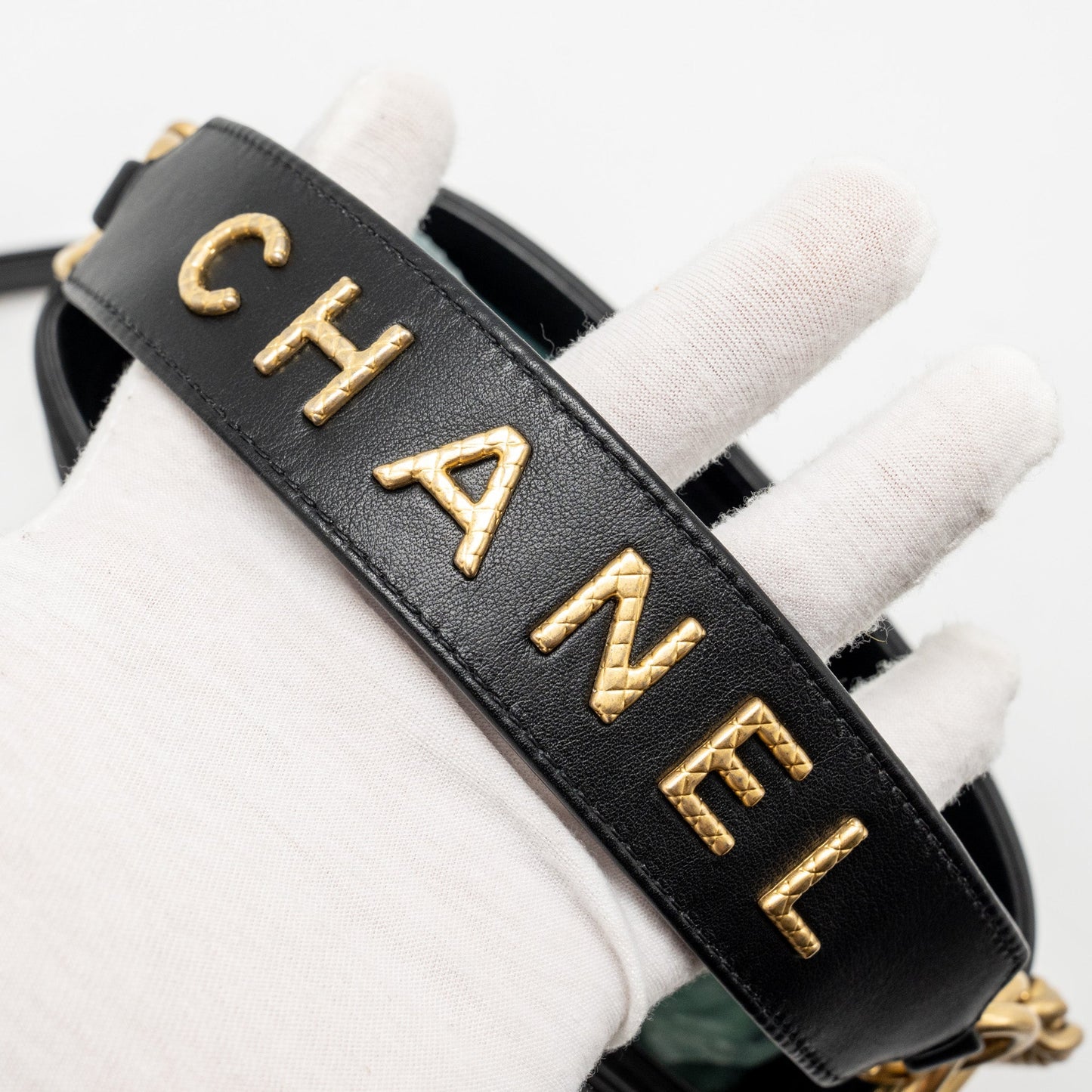 Chanel Top Handle Boy Bucket Bag Lambskin Black