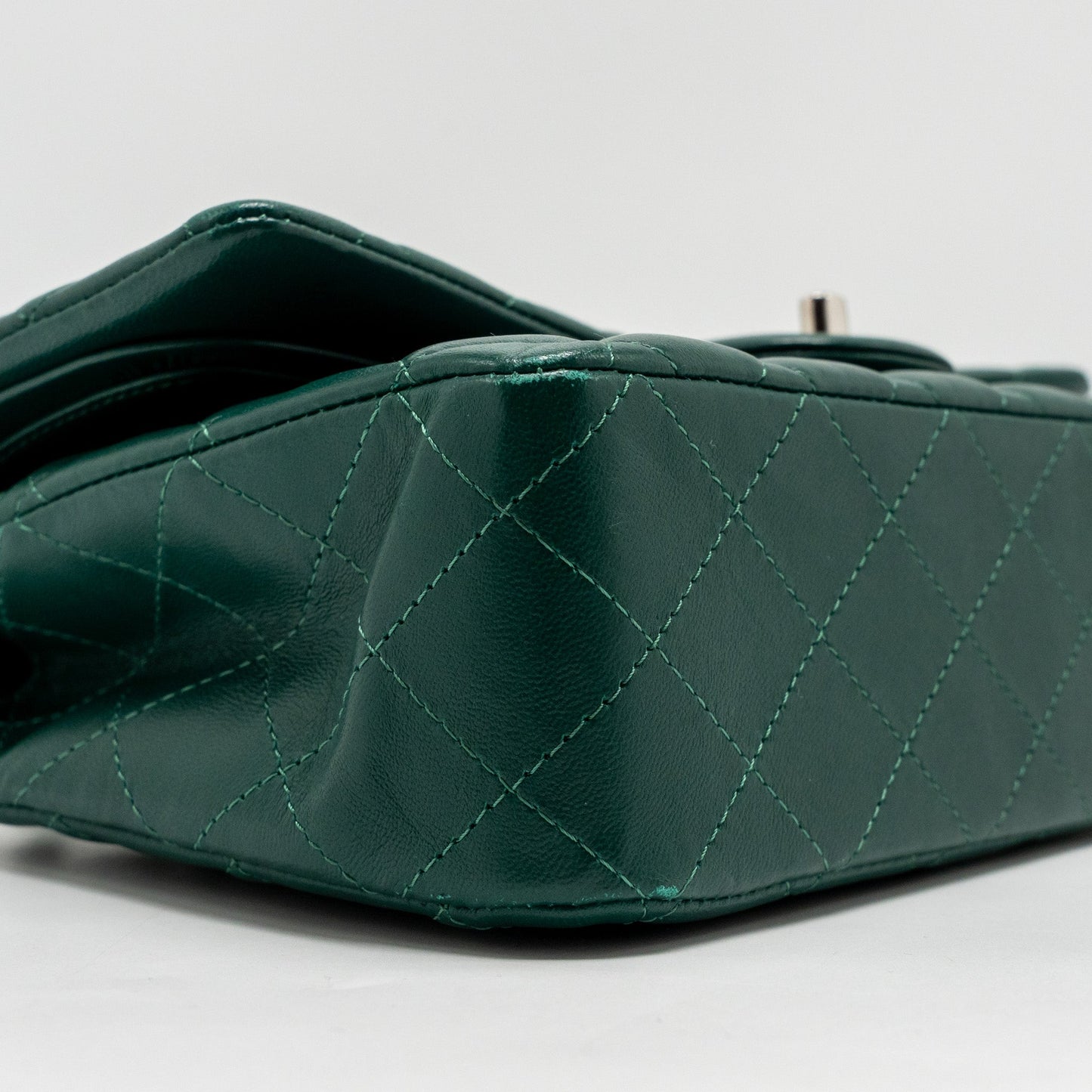 Chanel Medium Classic double flap bag lambskin green