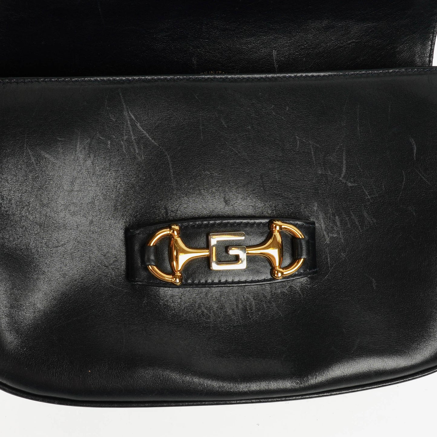Gucci Navy Horsebit 1955 Shoulder Bag