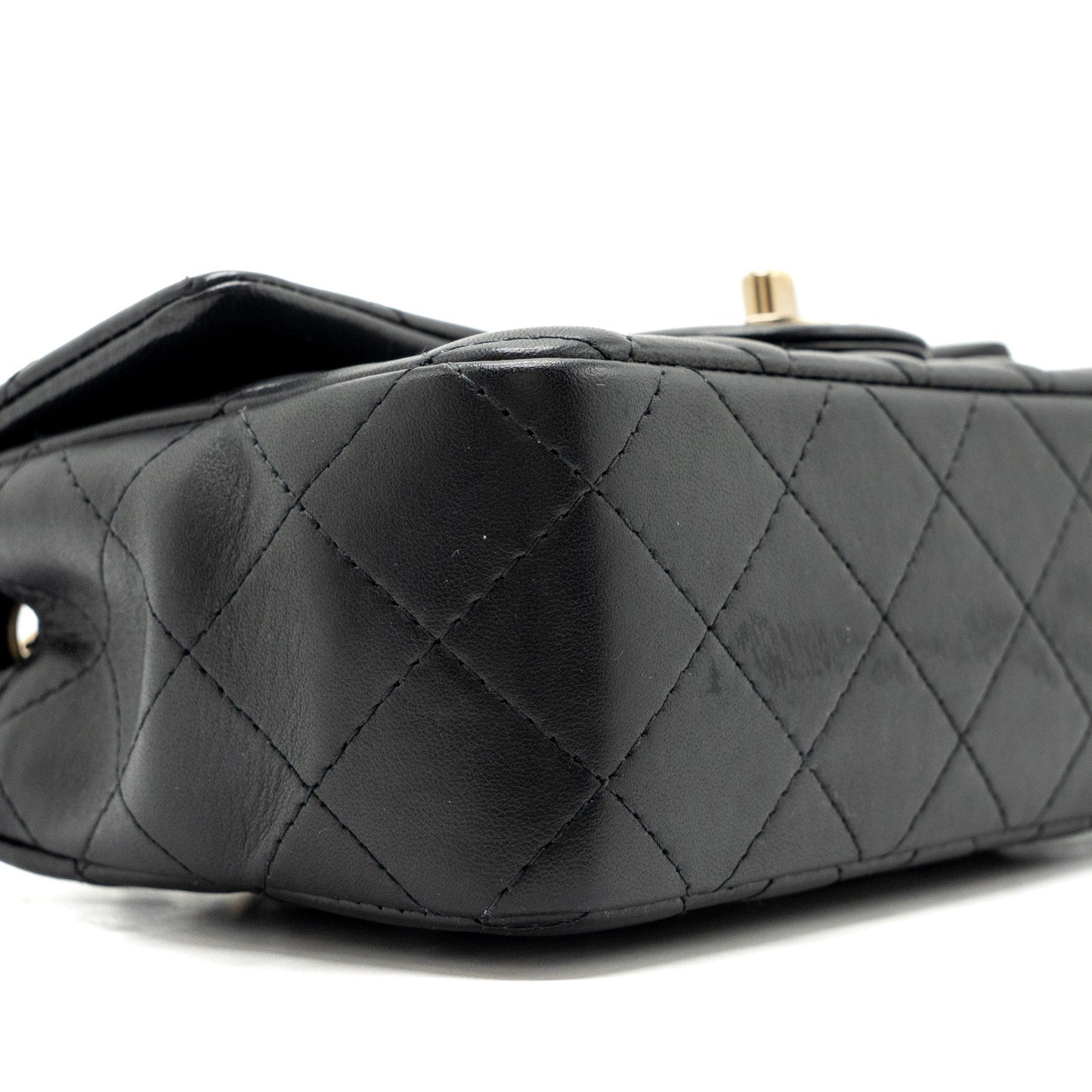 Chanel Classic Mini Rectangular Flap Bag Lambskin Black L (Microchip)