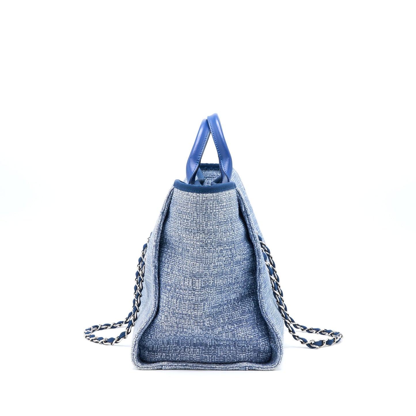Chanel Deauville Tote Tweed Light Blue