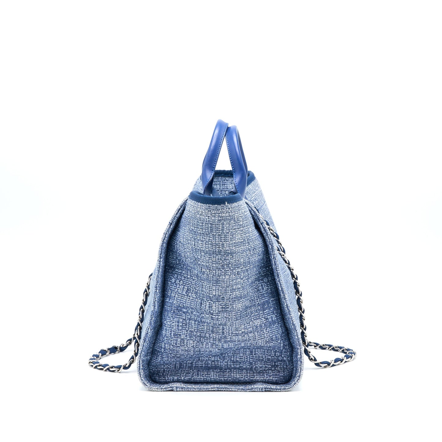 Chanel Deauville Tote Tweed Light Blue