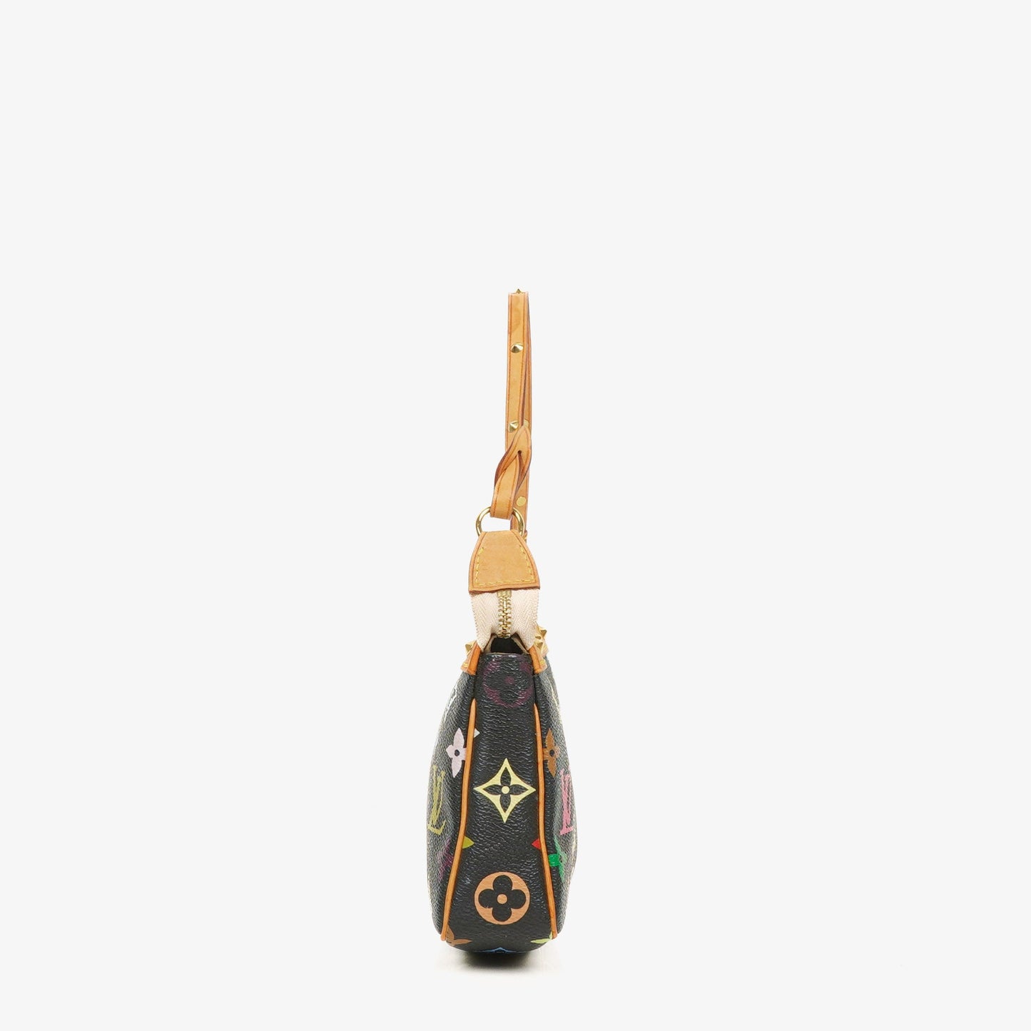 Louis Vuitton Takashi Murakami Pochette Accessoire Black Multicolor Clutch Handbag
