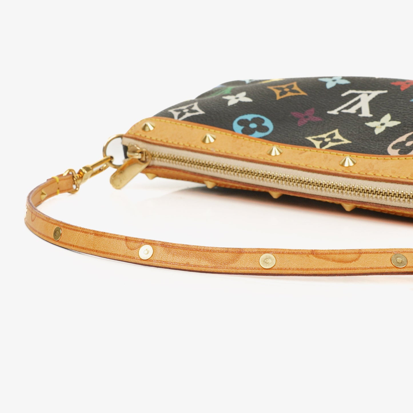 Louis Vuitton Takashi Murakami Pochette Accessoire Black Multicolor Clutch Handbag