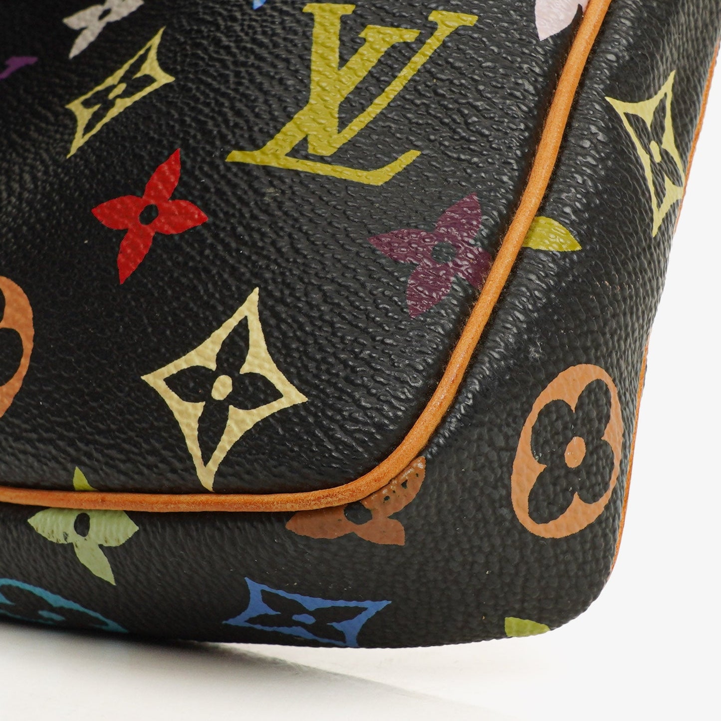 Louis Vuitton Takashi Murakami Pochette Accessoire Black Multicolor Clutch Handbag