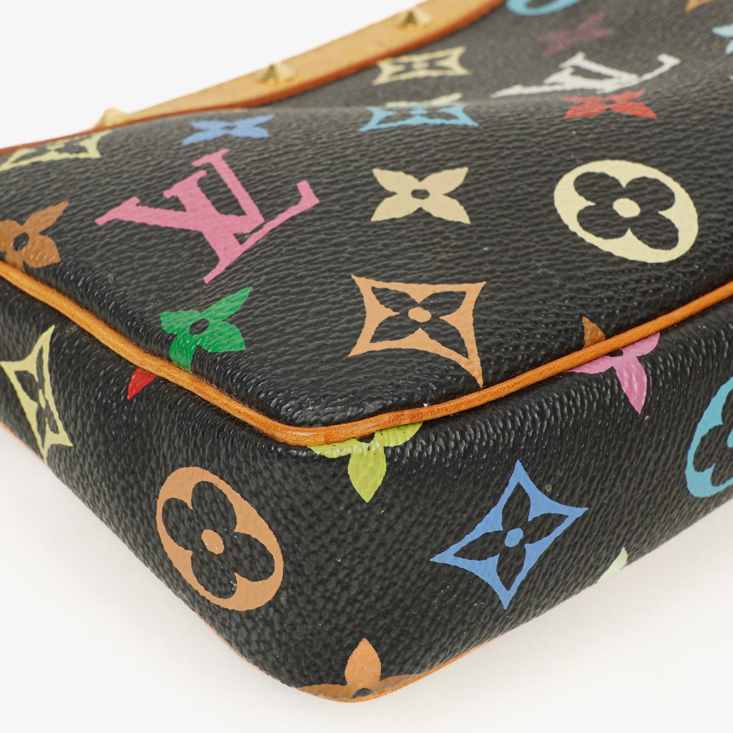Louis Vuitton Takashi Murakami Pochette Accessoire Black Multicolor Clutch Handbag