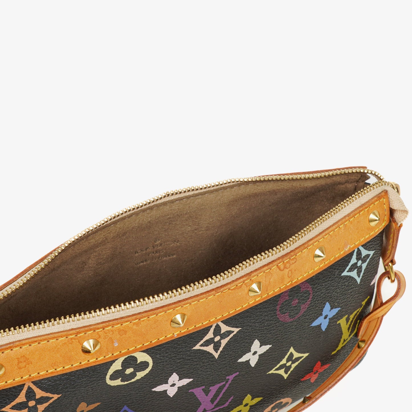 Louis Vuitton Takashi Murakami Pochette Accessoire Black Multicolor Clutch Handbag