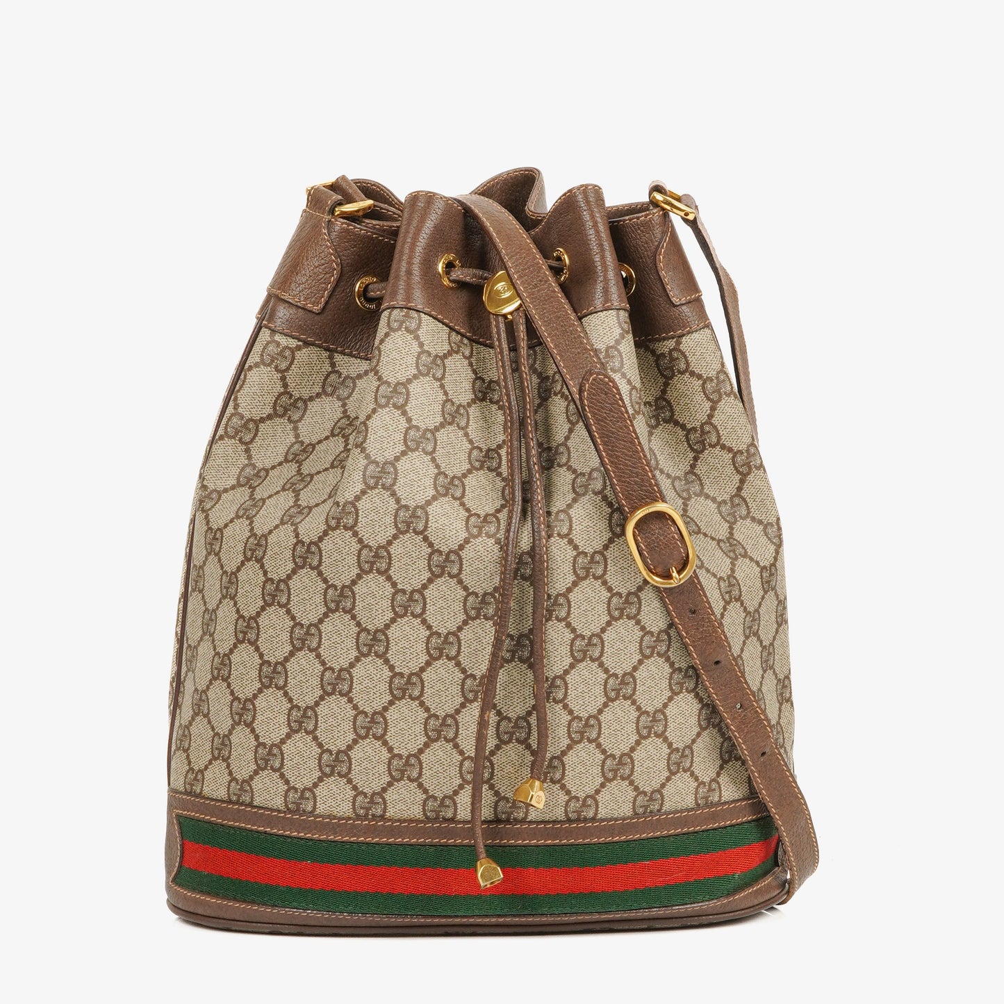 Gucci Ophidia GG Web Sherry Line Bucket Bag