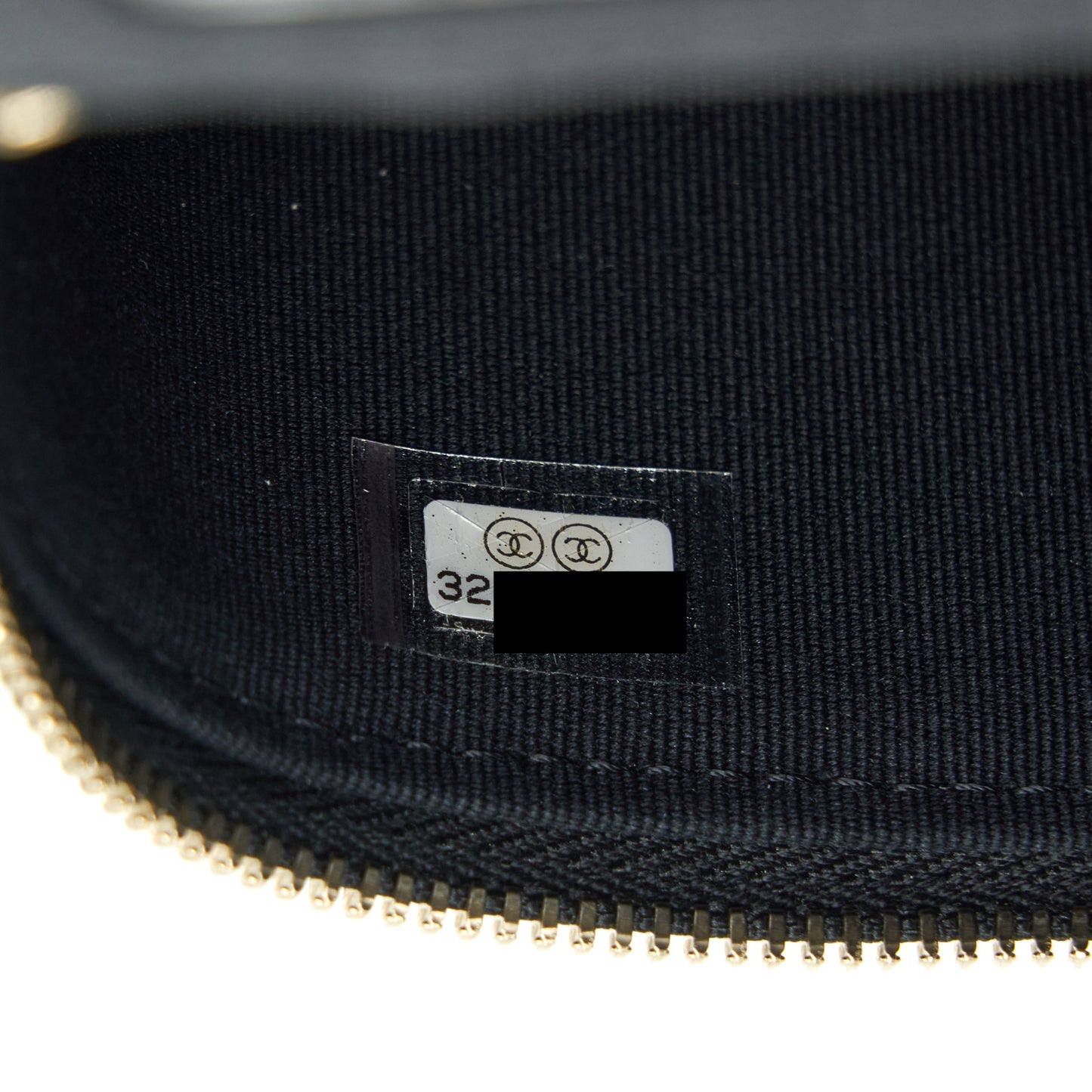 Chanel 22S Detailed Logo Mini Vanity With Chain Caviar Black L