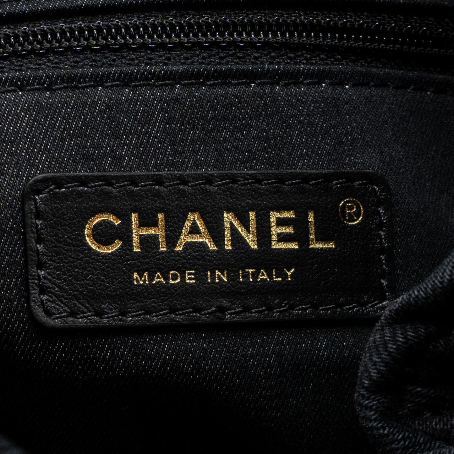 Chanel Denim Graffiti Shoulder bag black  (microchip)