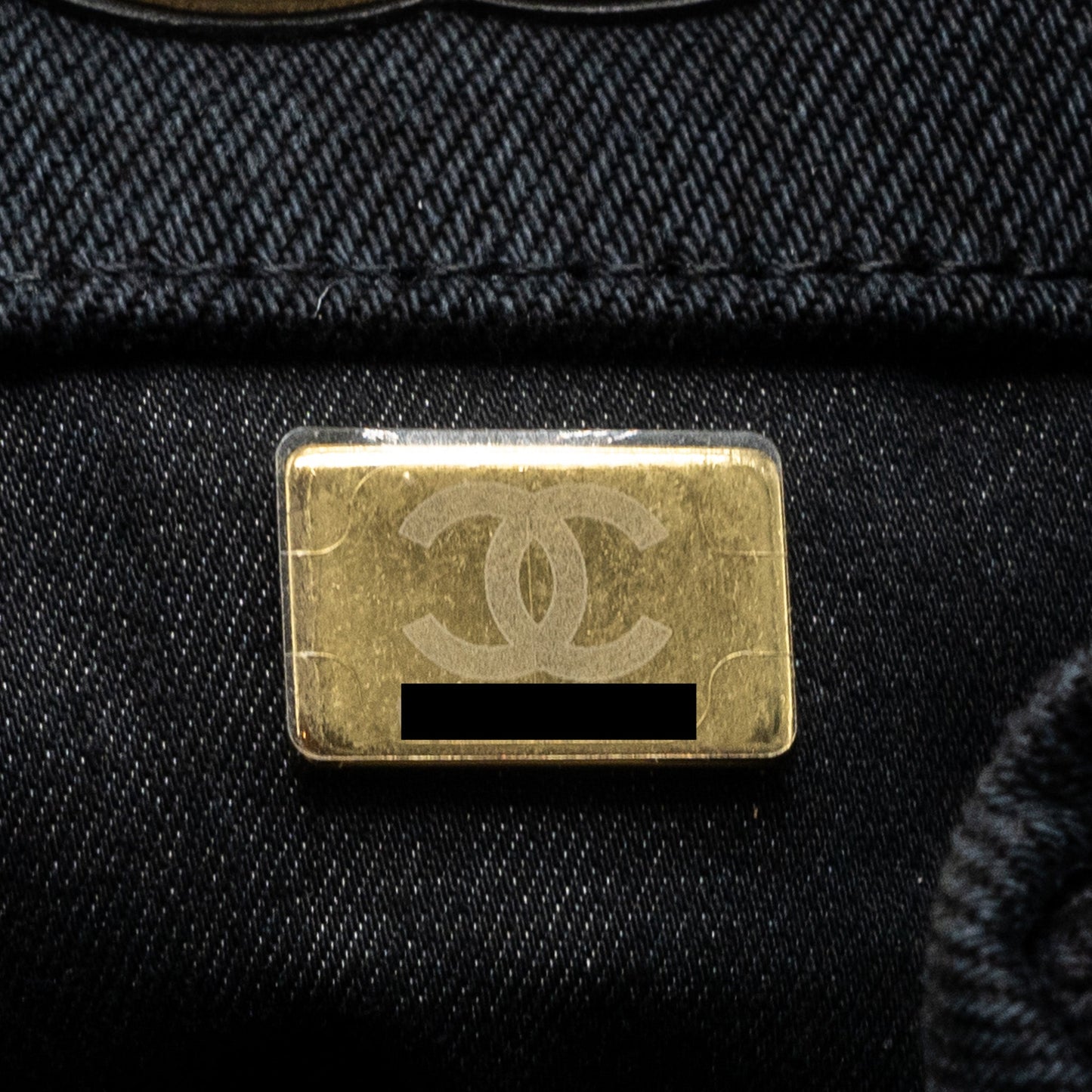 Chanel Denim Graffiti Shoulder bag black  (microchip)