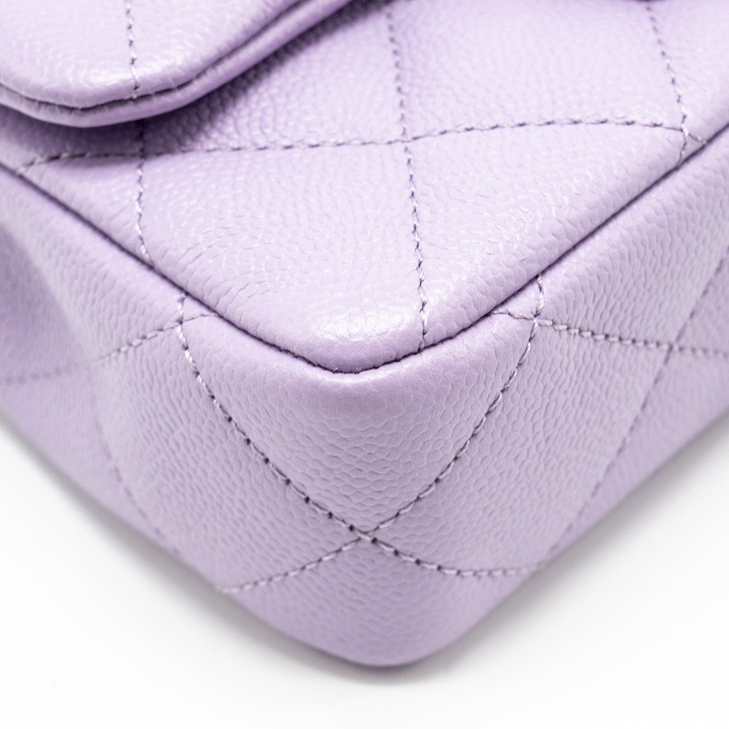 Chanel 24p Coco Love Mini Flap Bag Adjustable Chains Caviar Light Purple  (Microchip)