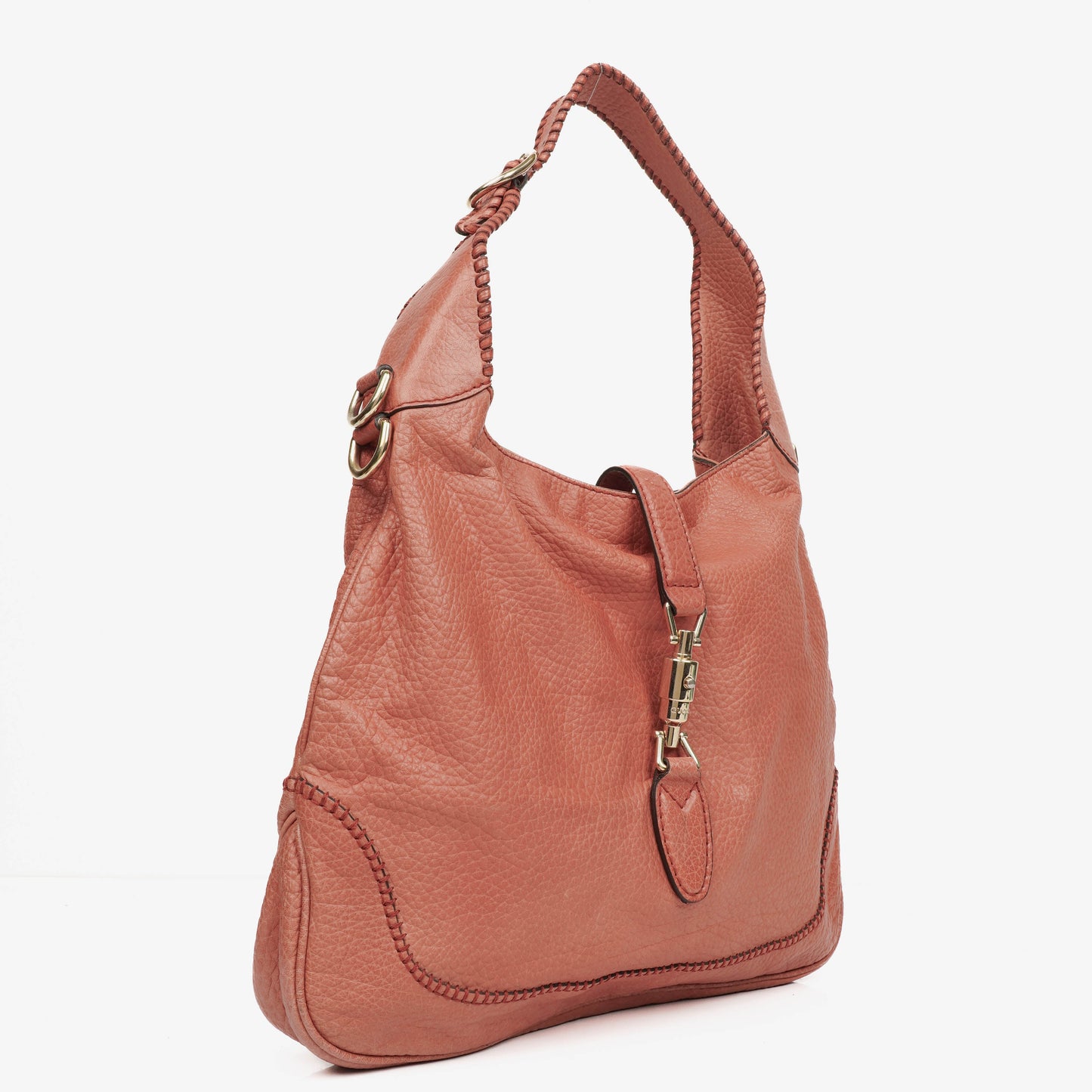 Gucci Orange GG Canvas New Jackie Hobo Bag
