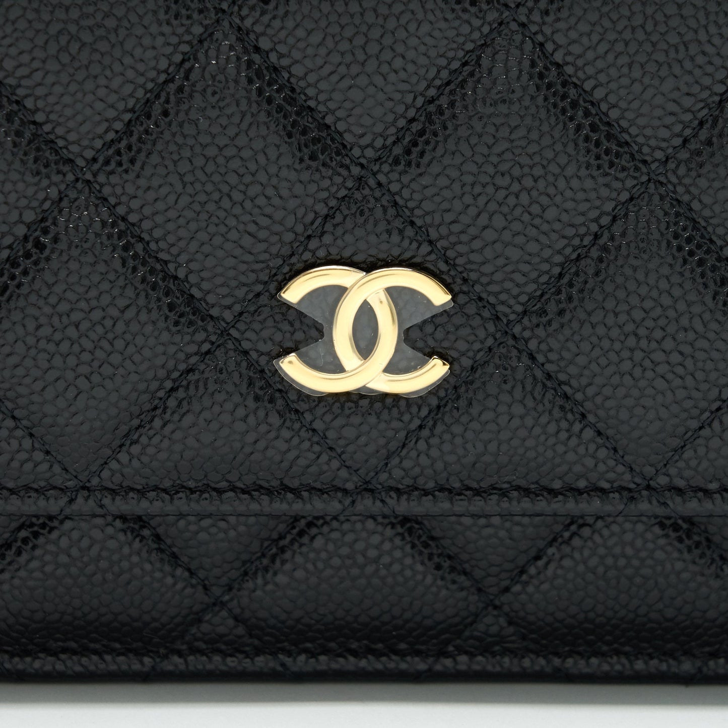 Chanel 21A Coco letter Wallet on Chain Black Caviar