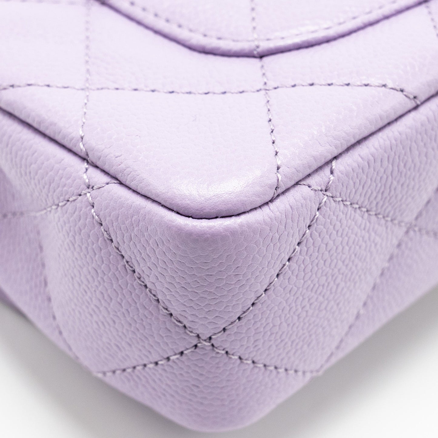 Chanel 24p Coco Love Mini Flap Bag Adjustable Chains Caviar Light Purple  (Microchip)