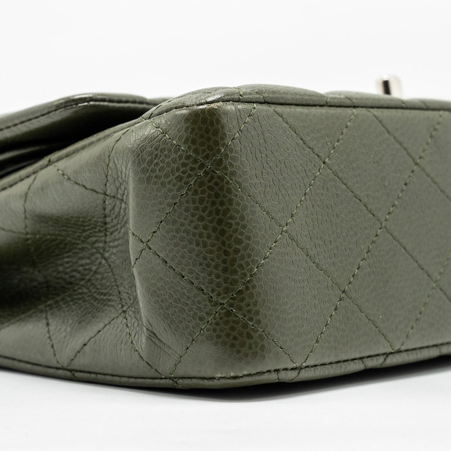 Chanel Medium Classic Double Flap Bag Caviar Olive Green