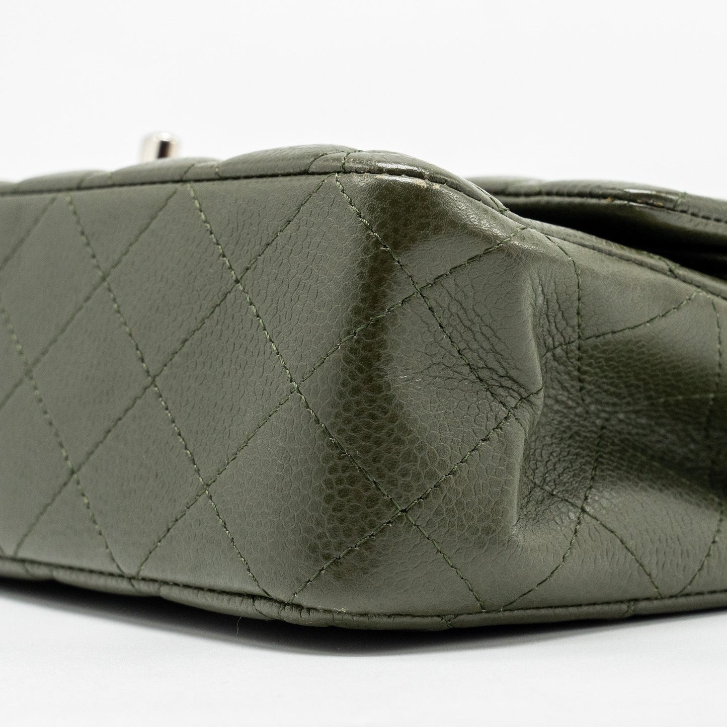 Chanel Medium Classic Double Flap Bag Caviar Olive Green
