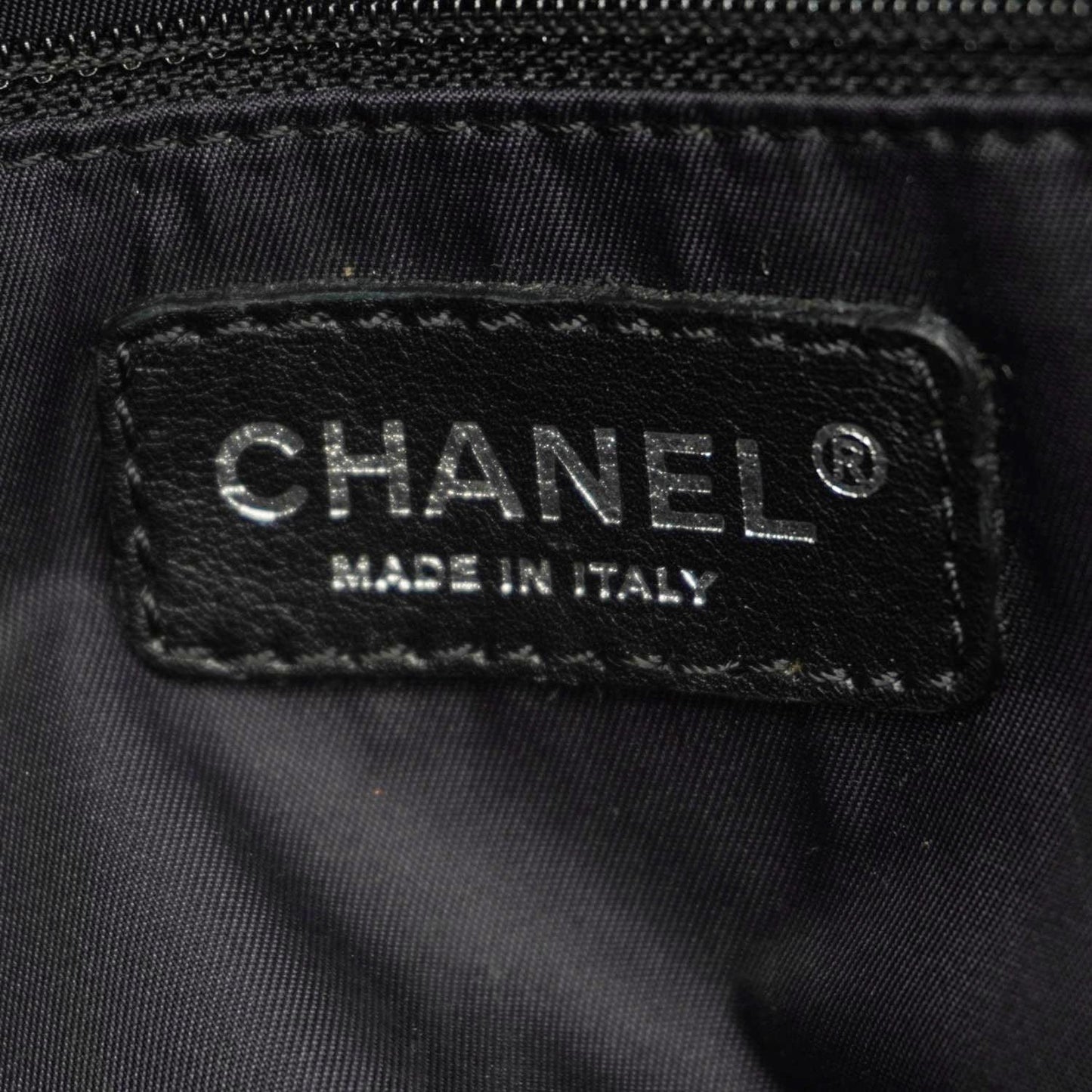 CHANEL Paris Biarritz Quilted Coated Canvas Grand Shopping Tote Bag Black