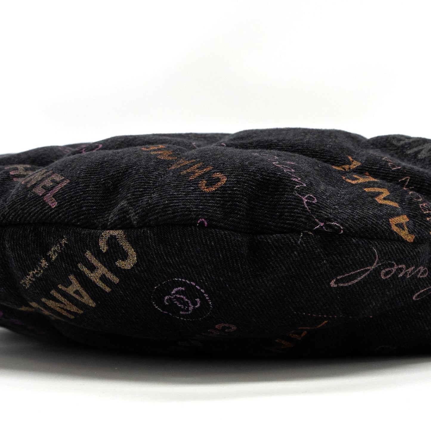 Chanel Denim Graffiti Shoulder bag black  (microchip)