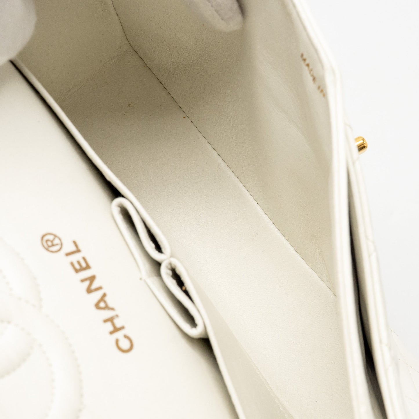 Chanel  Small Classic Double Flap Bag Lambskin White