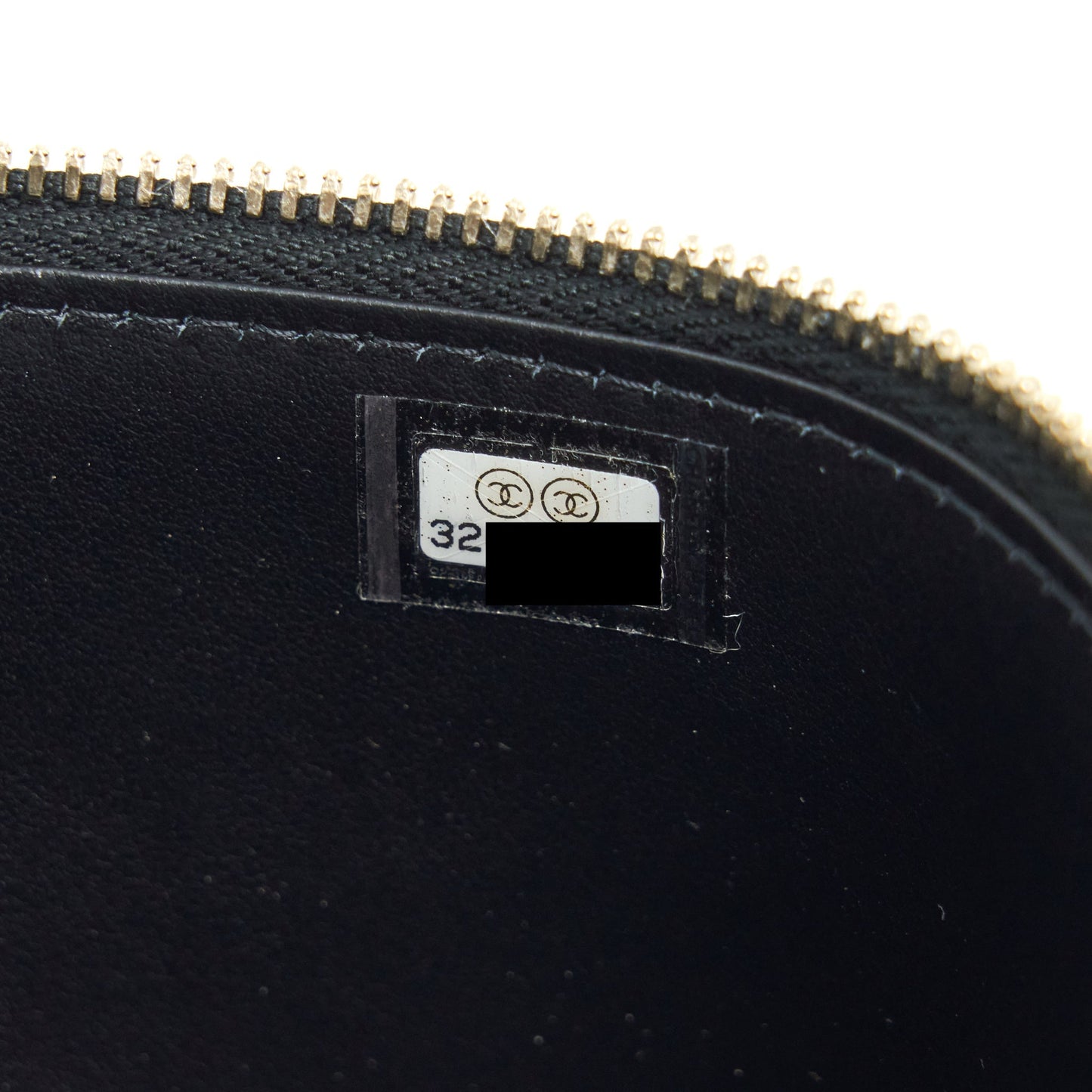 Chanel 22S Letter Top Handle Long Vanity With Chain Caviar Black