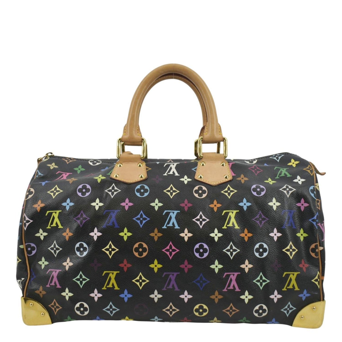 LOUIS VUITTON  40 Monogram Multicolor Satchel Bag Black