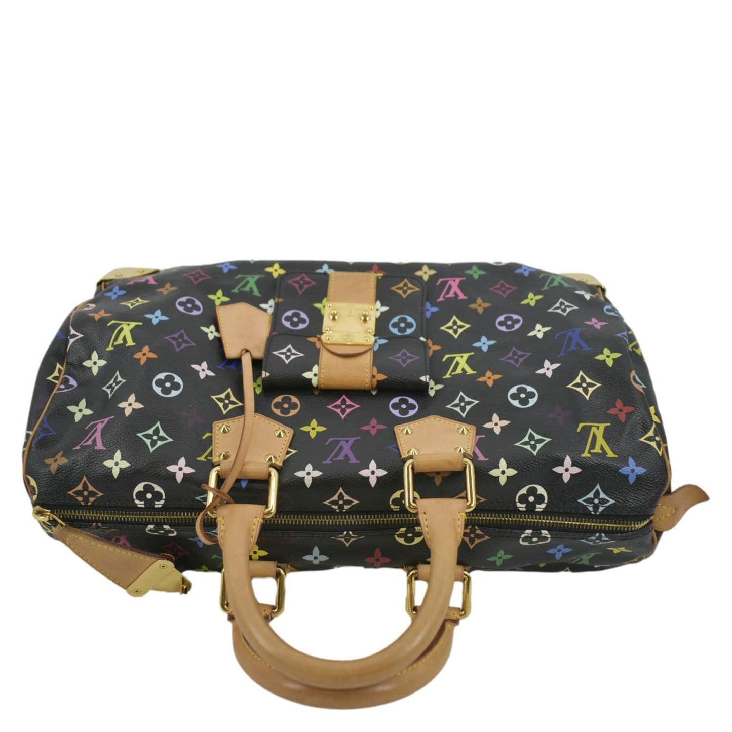 LOUIS VUITTON  40 Monogram Multicolor Satchel Bag Black