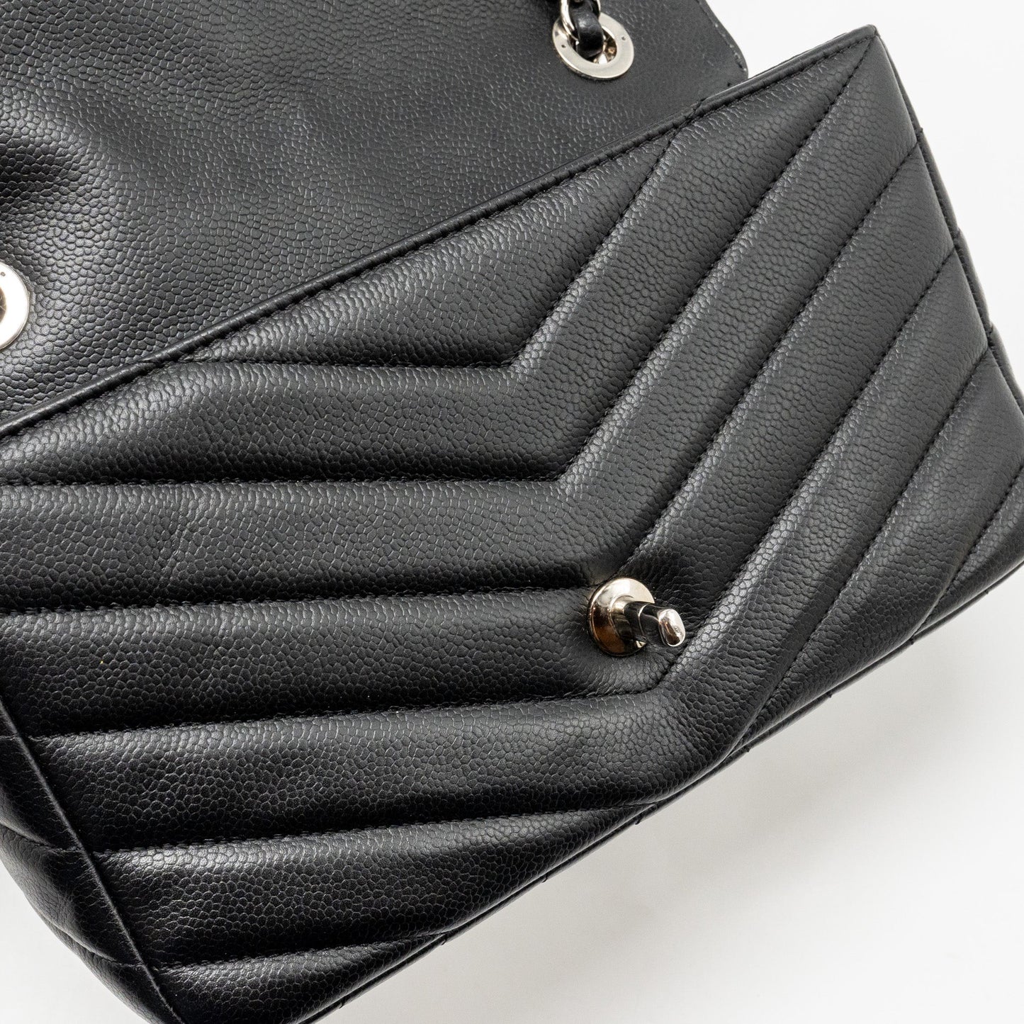 Chanel Envelop Flap Bag Chevron Caviar Black
