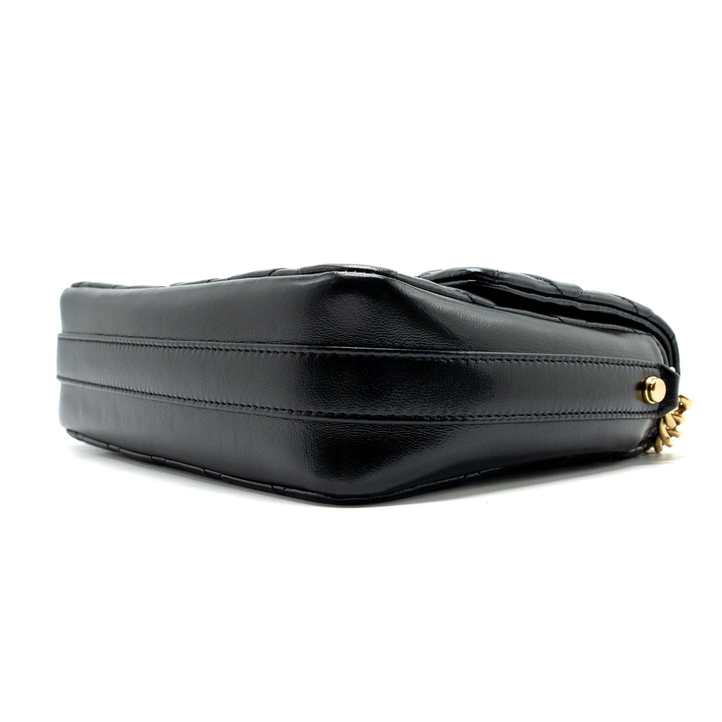 Chanel Giant CC Logo Flap bag Lambskin Black (microchip)