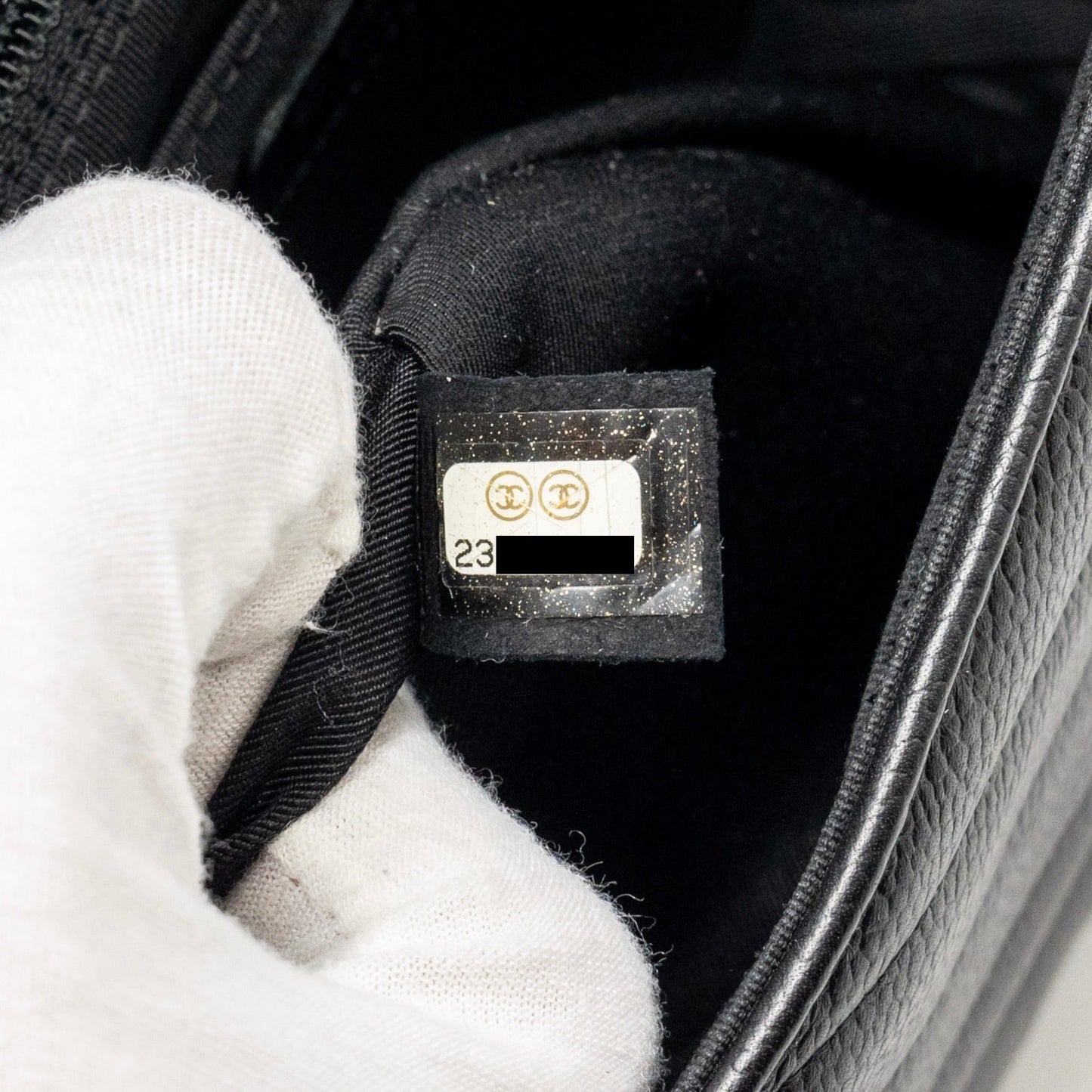 Chanel Envelop Flap Bag Chevron Caviar Black