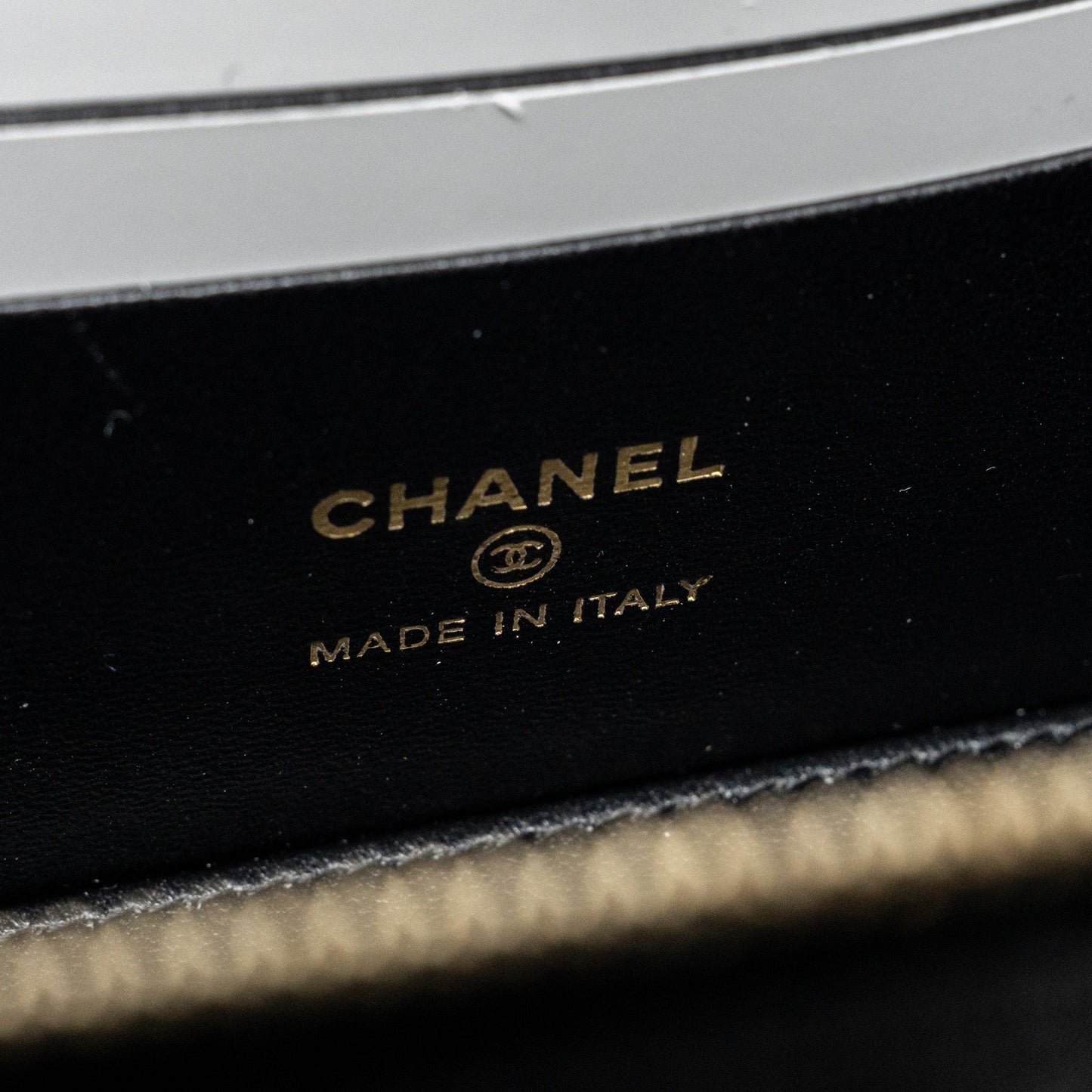 Chanel Detail Top Handle Long Vanity With Chains Lambskin Black (Microchip)