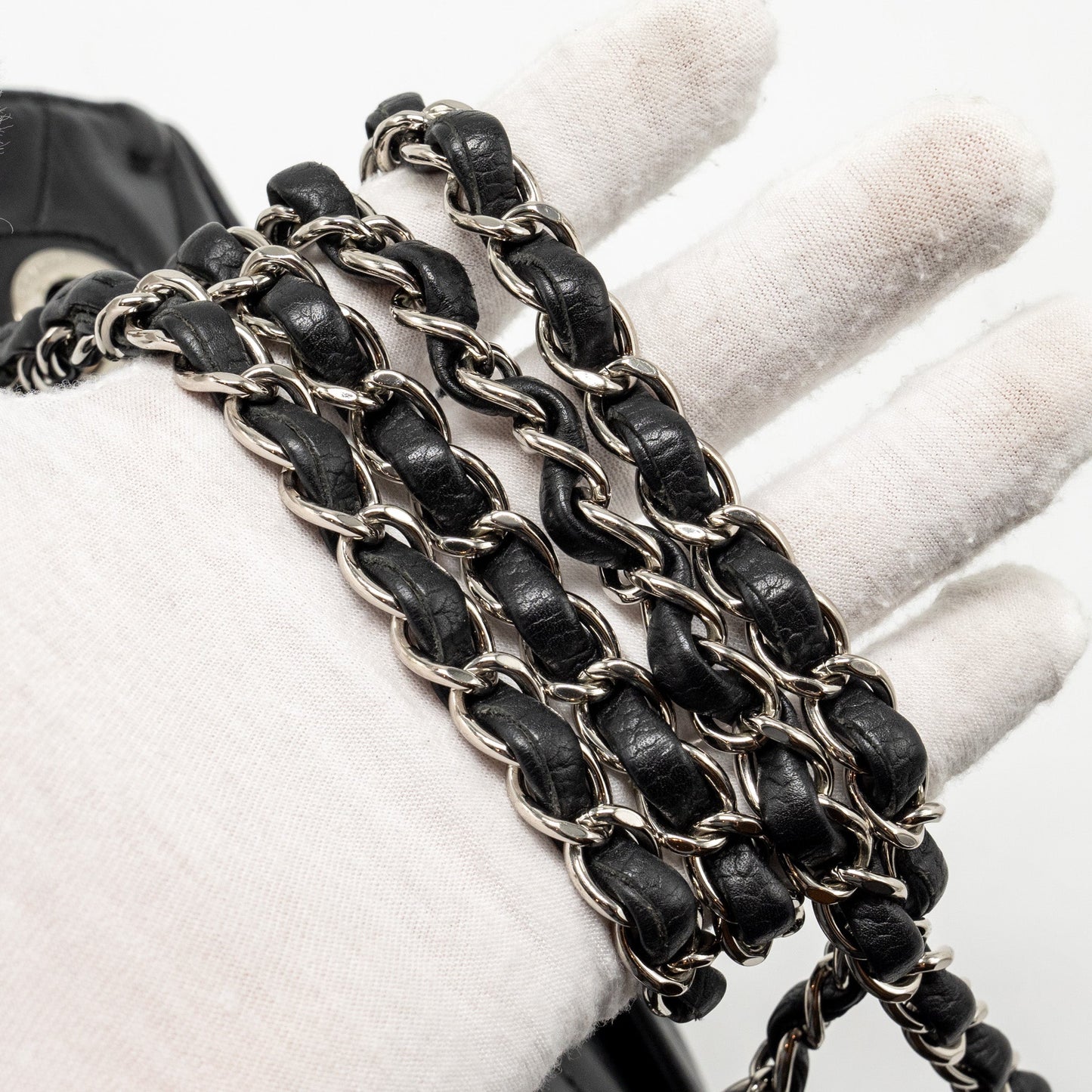 Chanel Envelop Flap Bag Chevron Caviar Black