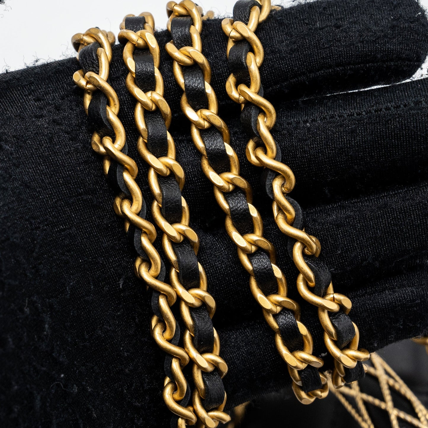 Chanel Detail Top Handle Long Vanity With Chains Lambskin Black (Microchip)