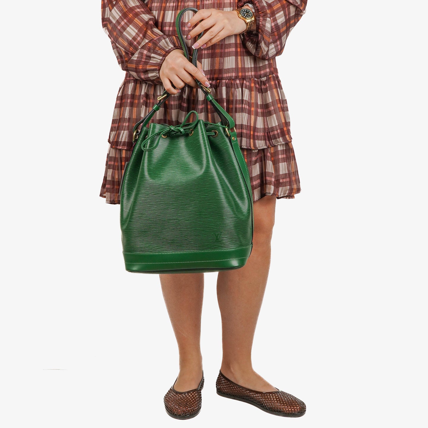 Louis Vuitton Noe Grande GM Green EPI Leather Shoulder Bag