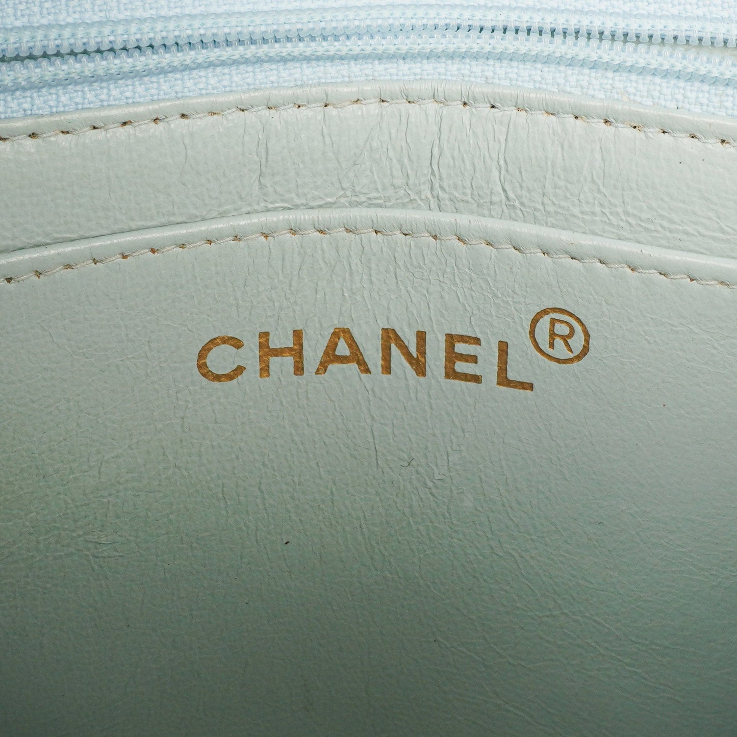 Chanel  Quilted Suede Light Blue Mini Flap Bag