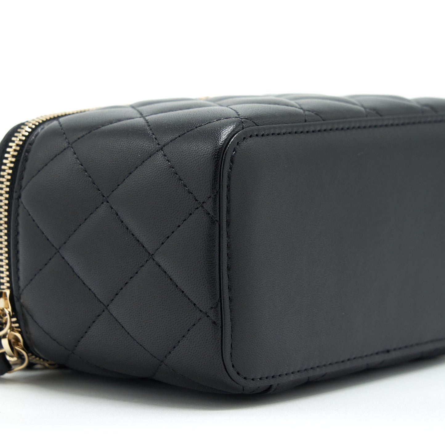 Chanel Top Handle Long Vanity Lambskin Black L