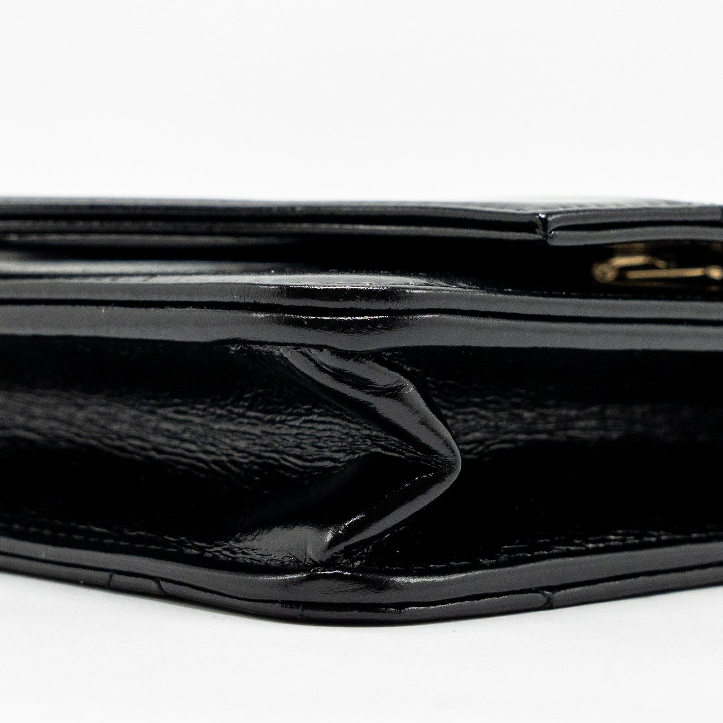 Chanel 24c 31 Wallet On Chain Shiny Calfskin Black L (Microchip)
