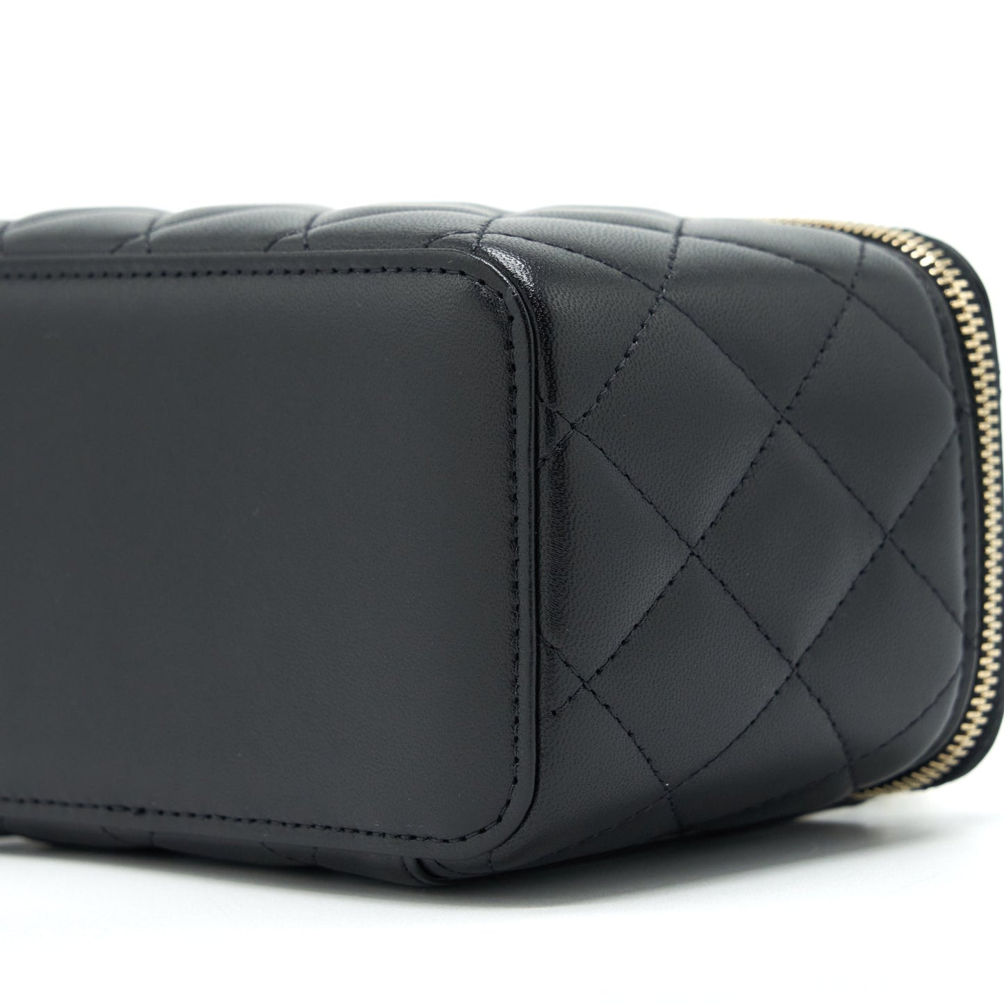 Chanel Top Handle Long Vanity Lambskin Black L