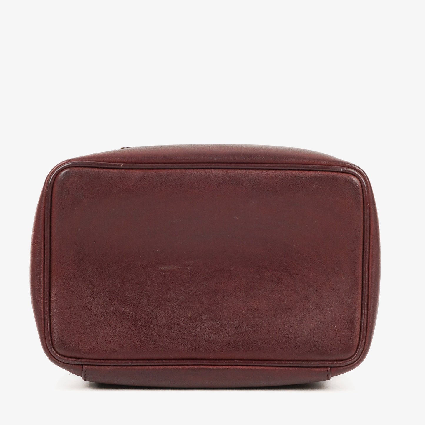 Gucci Burgundy Leather Horsebit Vanity Bag