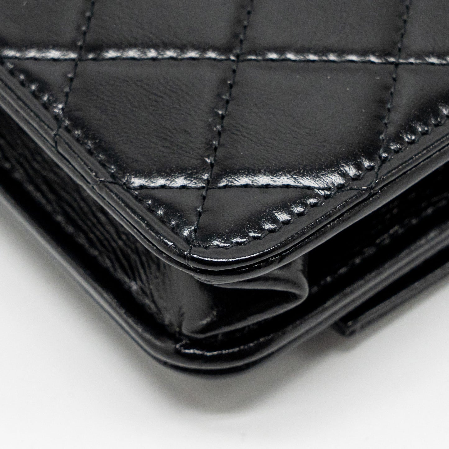 Chanel 24c 31 Wallet On Chain Shiny Calfskin Black L (Microchip)