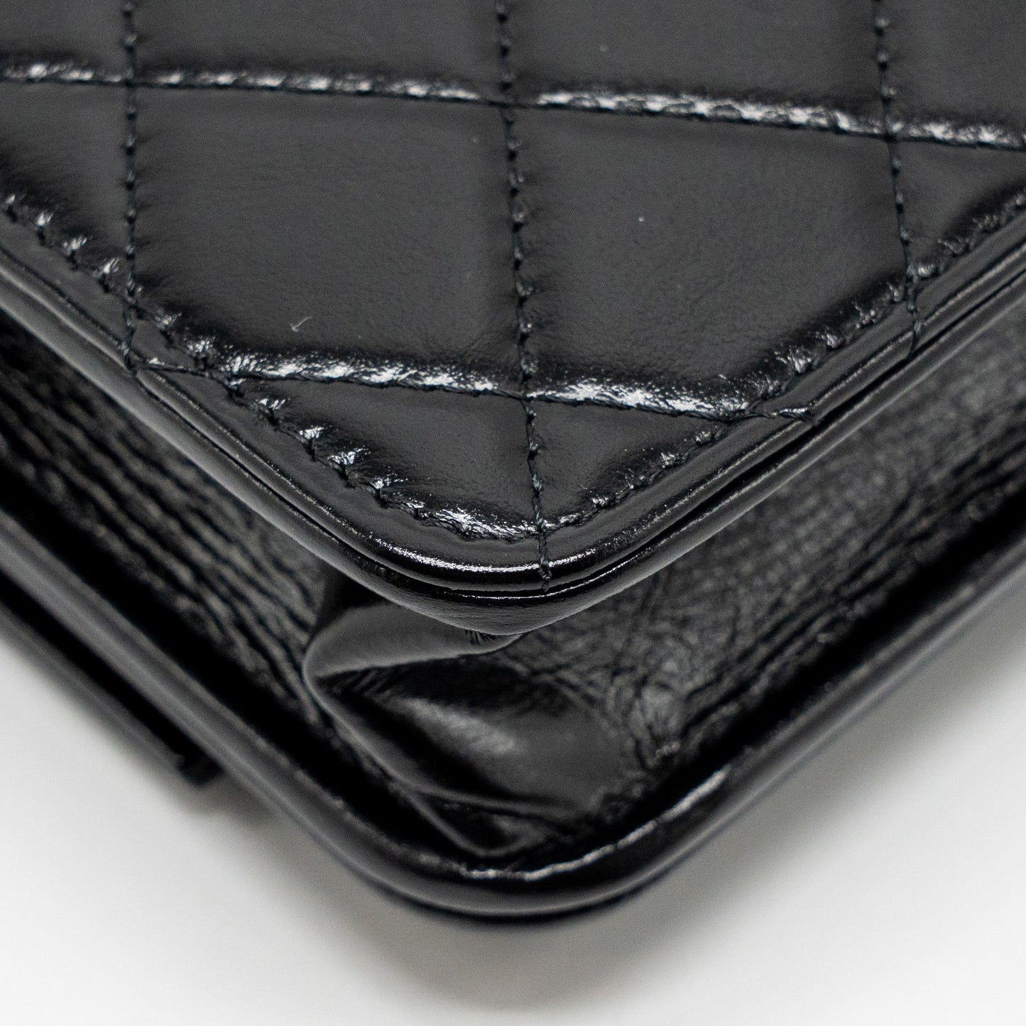 Chanel 24c 31 Wallet On Chain Shiny Calfskin Black L (Microchip)