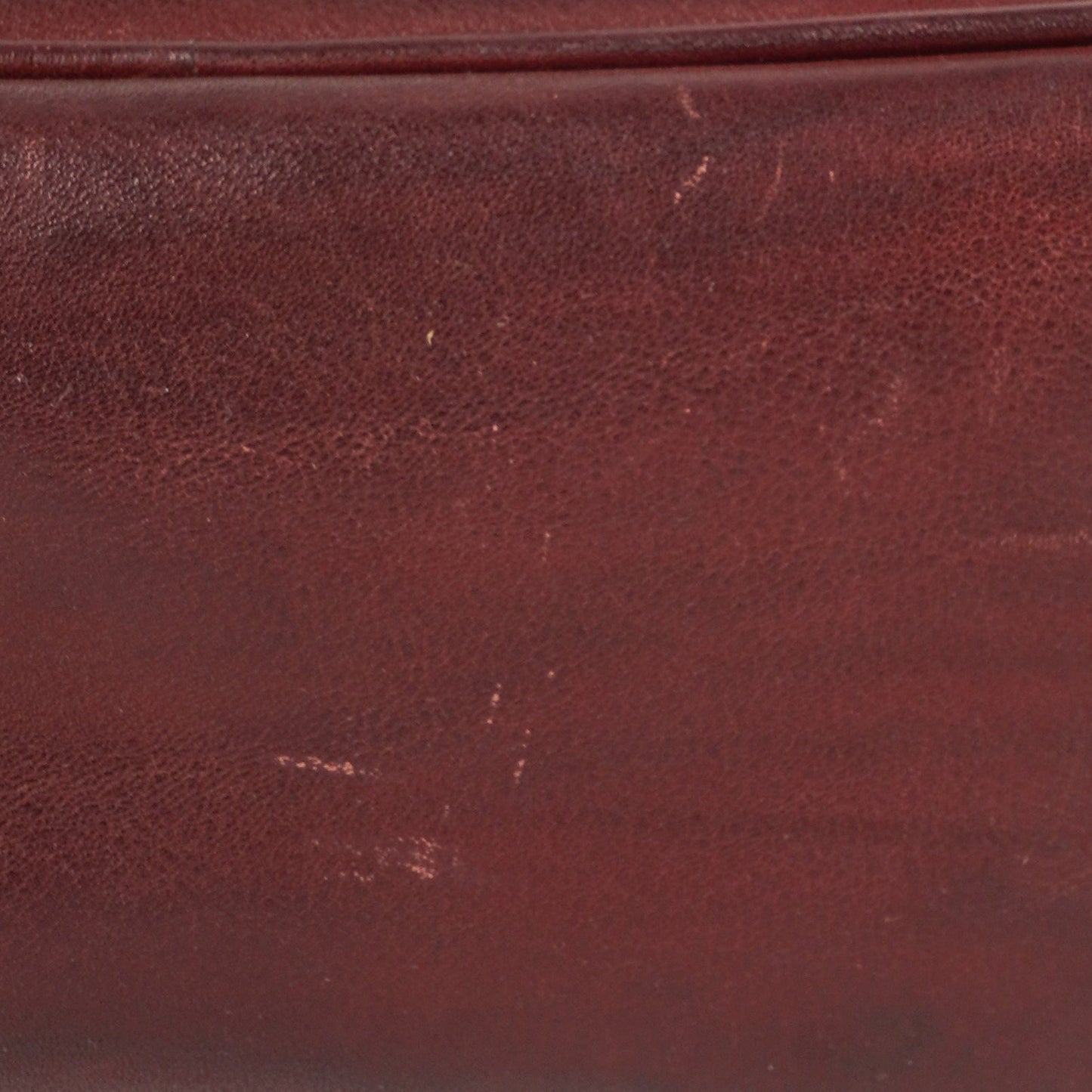 Gucci Burgundy Leather Horsebit Vanity Bag