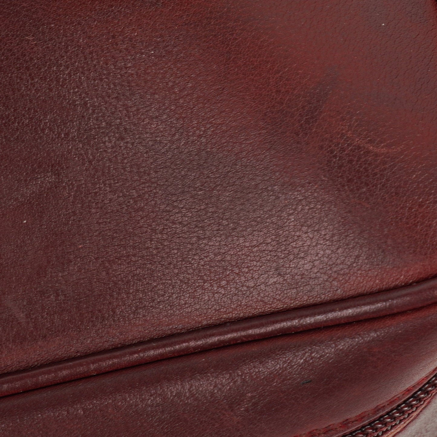 Gucci Burgundy Leather Horsebit Vanity Bag